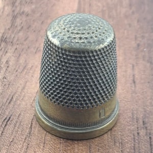 Vintage Brass Thimble Sewing Tool Collectible Finger Protector Metal Antique