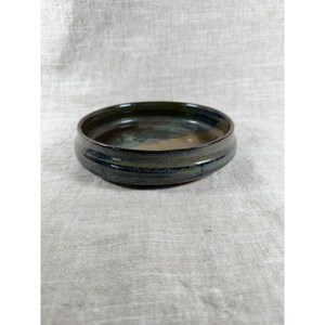 Handmade Pottery Catchall Dish, Studio Ceramic Ring Dish, Earth Tone Glazed