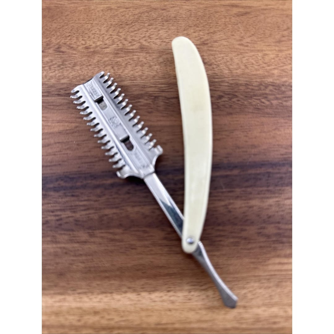 Early Vintage Durham Duplex Straight Safety Razor White Celluloid ...