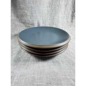 Dansk Santiago Blue Stoneware Salad Plates Set of 4 | 8.25" Denmark