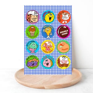 Vintage 1980s Scratch and Sniff Sticker Images: Ice Cream, Pie, Cookie (Digital Download) Trend