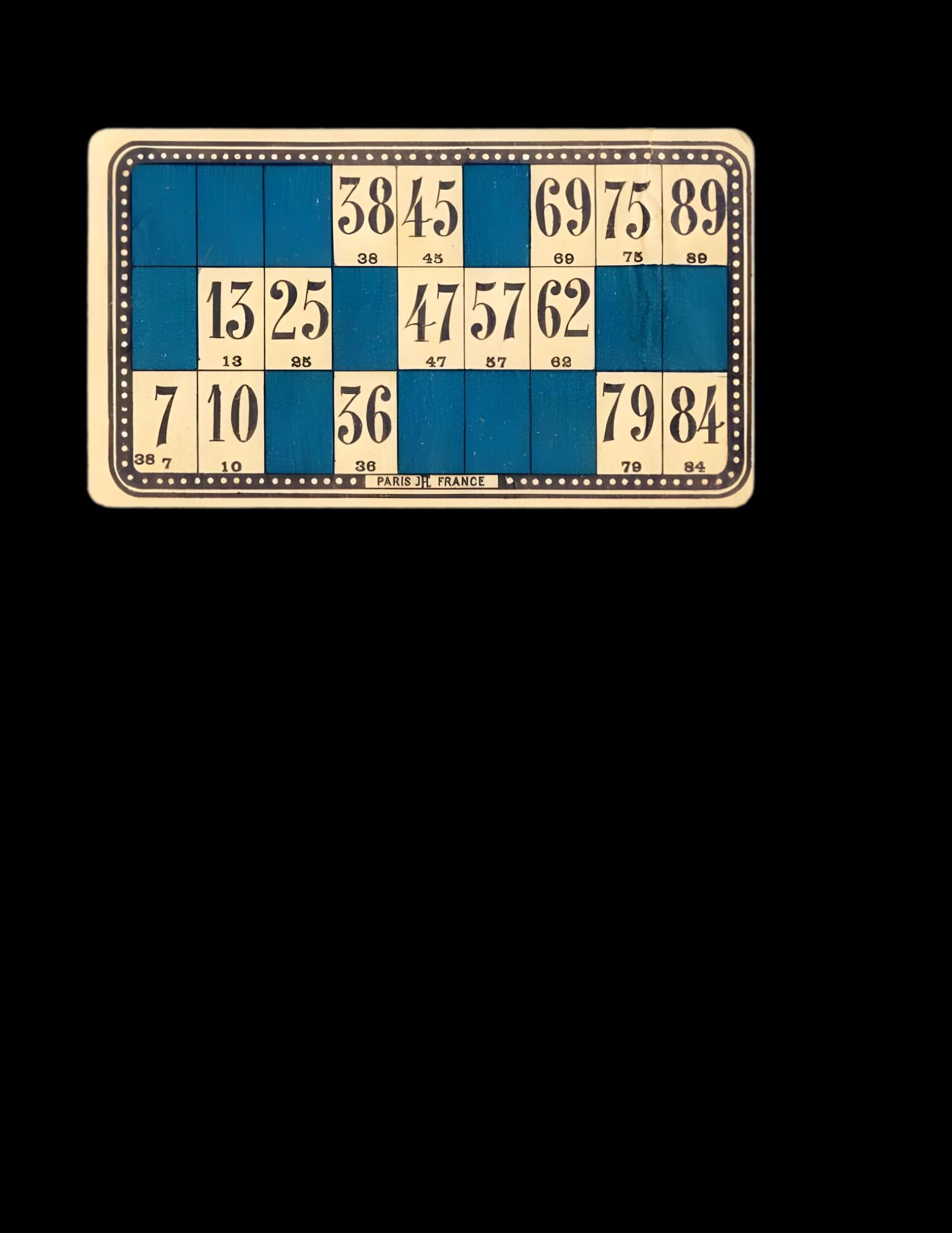 Carte De Loto à Système Lithographiée, Thème Fanfare, XIXème, France