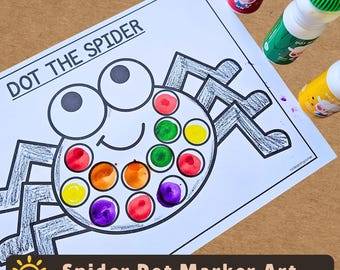 Spider Dot Marker Craft | Halloween Fine Motor Activity for toddlers and preschool (Digital Download)
