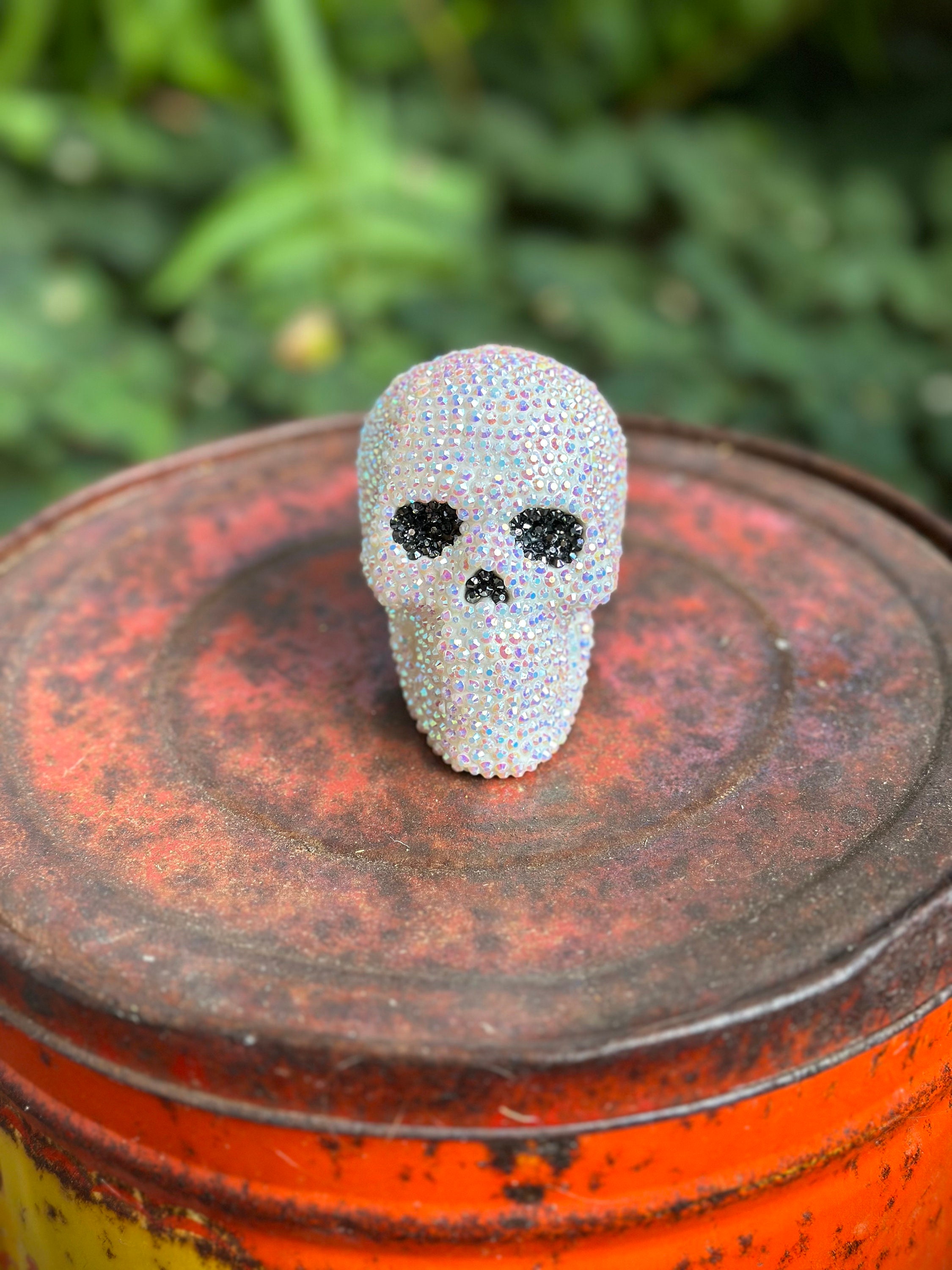 Hand Bedazzled Rhinestone Skull - Etsy