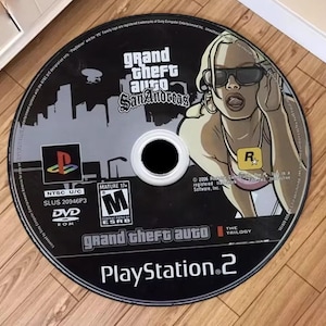 GTA PS2 game disc none slip circular rug