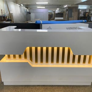 Custom Modern Reception Desk, Modern Furniture, Office Desk, Custom Podium, Counter Desk