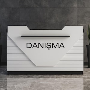 Custom Modern Reception Desk: Handcrafted Minimalist Design