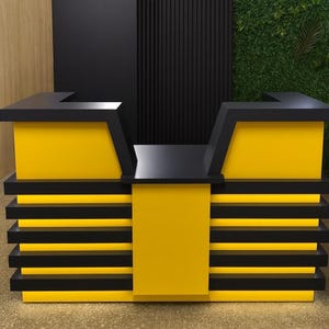 Custom Modern Reception Desk, Modern Furniture, Office Desk,Minimalist White Reception Desk - Custom Design for Salons & Spas
