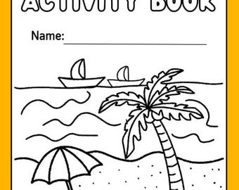 Summer activity book for kids - 4-7 year olds