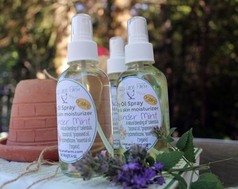 Sweet Pea Dry Oil Spray | 4 oz 118ml | Hair Spritz | After Bath Moisturzer | Body Spray | Scented Body Oil | Silky Body Mist