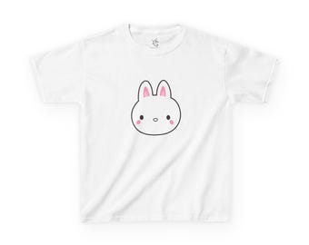 Leuk konijn-kindershirt - schattig katoenen T-shirt voor kinderen, lentemode, verjaardagscadeau, paasviering, familiepaasshirt