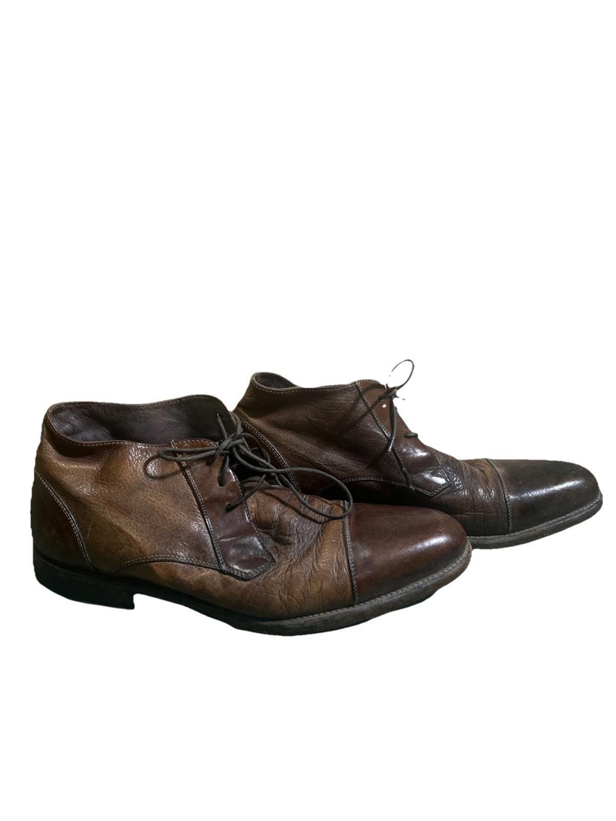 Cole Haan Boots Mens Size‎ 9 Brown Leather Chukka Ankle Lace Up Casual Cole Haan Mens Vintage Brown Chukka Boots Size 8.5 - Etsy main image 2