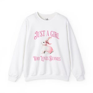 Bunny Mom Sweatshirt: Embroidered Rabbit Lover Crewneck