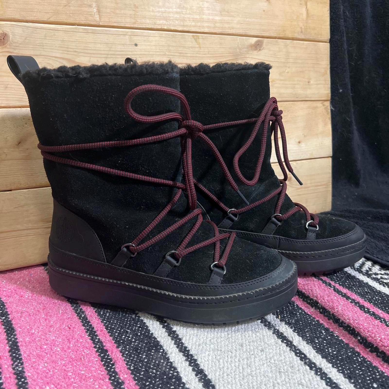 Cole Haan Black Leather Boots with Red Accents Men main image 4