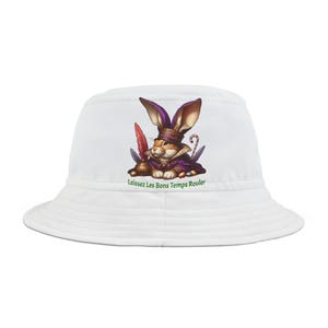 Mardi Gras Bucket Hat: Laissez Les Bons Temps Rouler Bunny Design