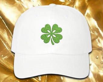 Casquette de baseball brodée Shamrock - Chapeau irlandais de la Saint-Patrick