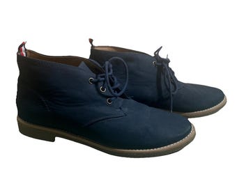 Tommy Hilfiger Benay Classic Chukka Boots Ankle Booties Damen 8 M Navy Blue Suede