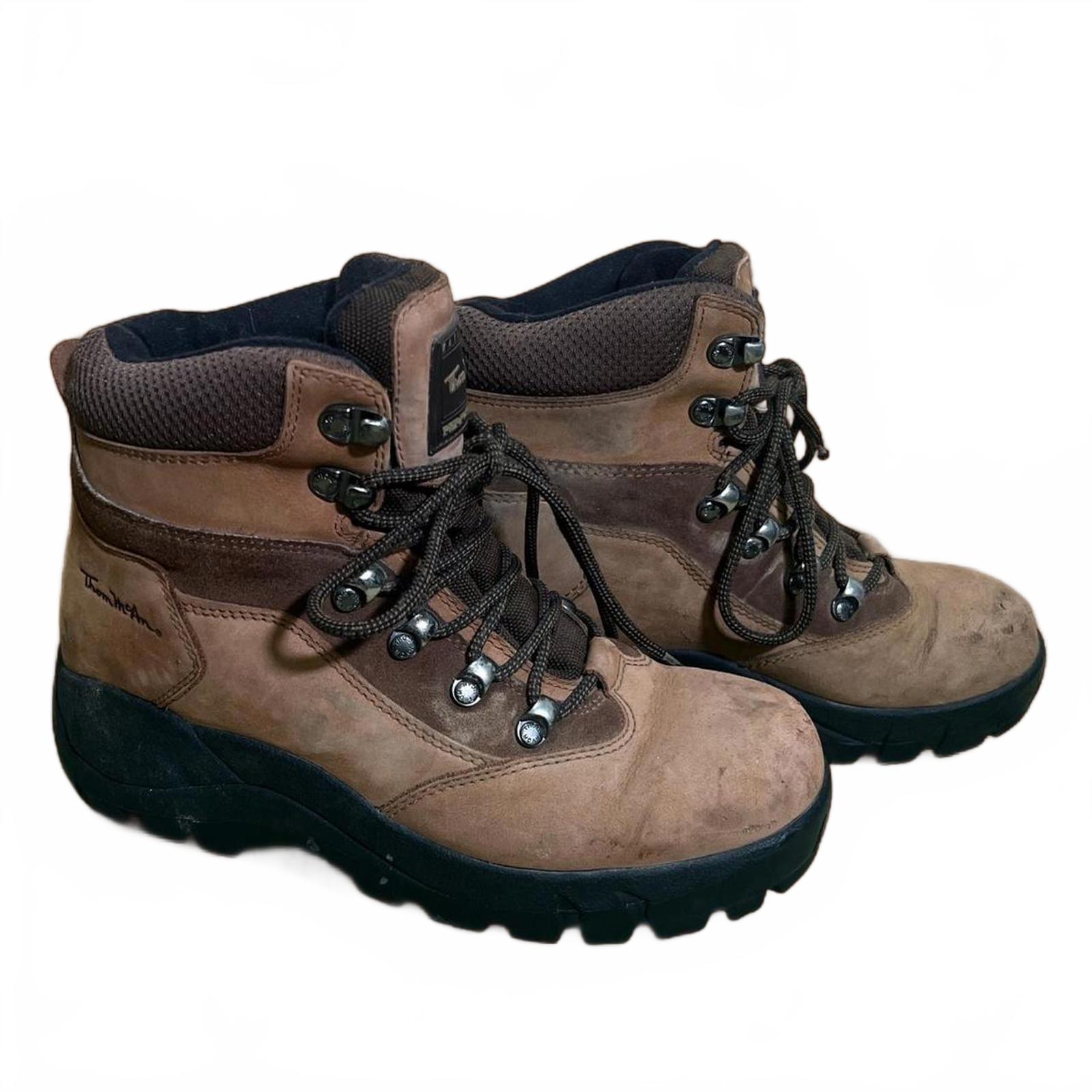 Thom McAn Brown Leather Hiking Work Boots Mens Size 9.5 EU 43 Thom McAn Men main image 4