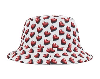 RARE Adidas Valentines Heart Bucket Hat Valentine main image 2