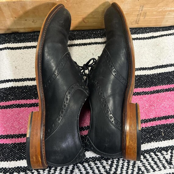 aston grey black dress shoes Aston Grey Black Leather Wingtip Oxford Dress Shoes Mens Size 11 Genuine
