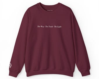 Womens Christian Sweatshirt: Minimalist Bible Verse Crewneck