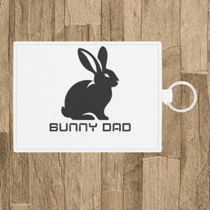 Porte-cartes papa lapin, portefeuille pour amoureux des animaux, organisateur pour amoureux des animaux, cadeau papa lapin en similicuir, porte-cartes de Pâques, cadeau papa lapin