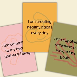 Cartes d'affirmation axées sur la santé | Soutenez vos résolutions du Nouvel An | Cartes de bien-être et de motivation quotidiennes pour un esprit et un corps en meilleure santé