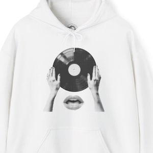 Vinyl Record Vintage Hoodie, Music Lover Gift - Retro Sweatshirt for Men and Women, Hipster Pullover, Music Enthusiast Present