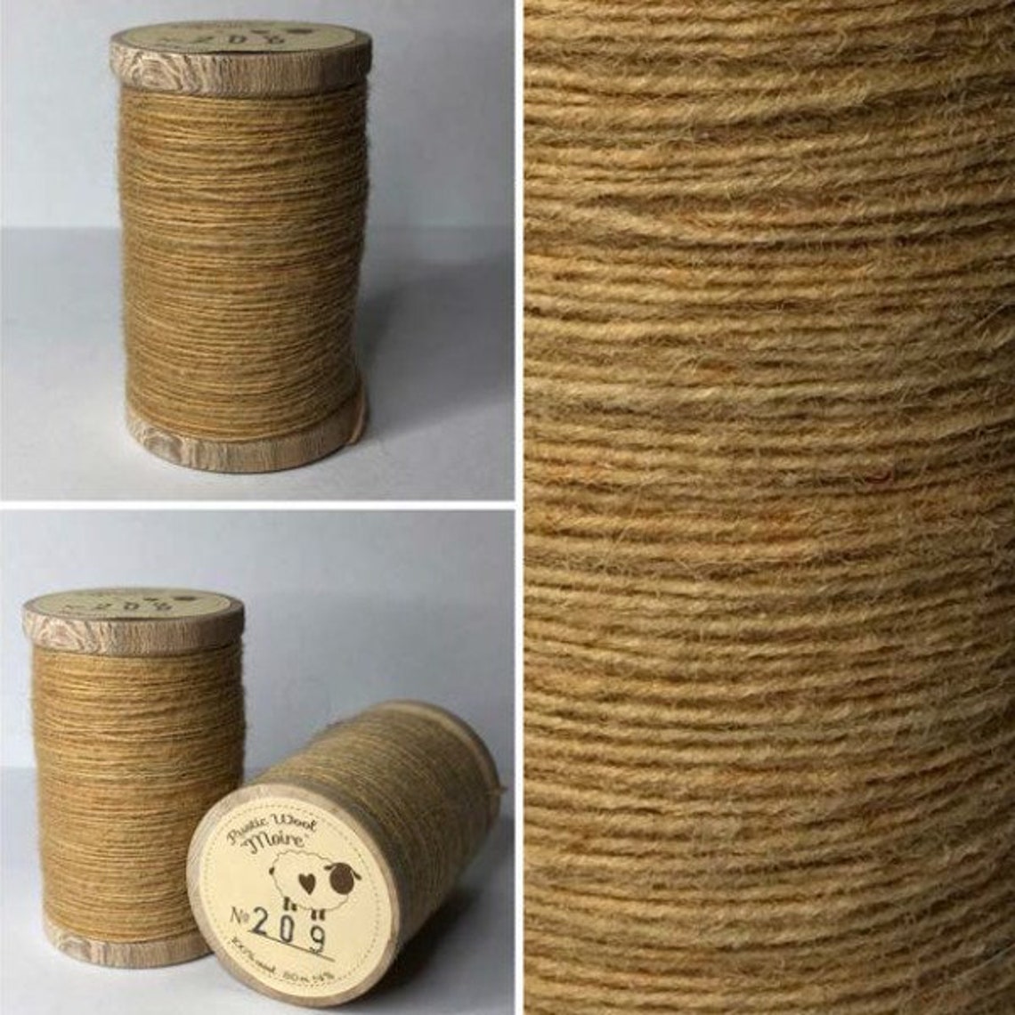 Moire Thread 100% Wool Rustic Thread Embroidery Wool Applique - Etsy