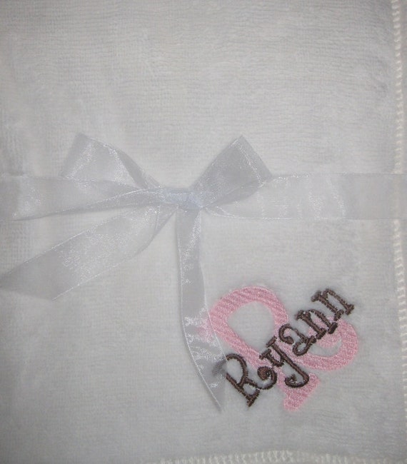 Personalized Baby Blanket Embroidered Fleece Tahoe for Girl or Boy Many Choices