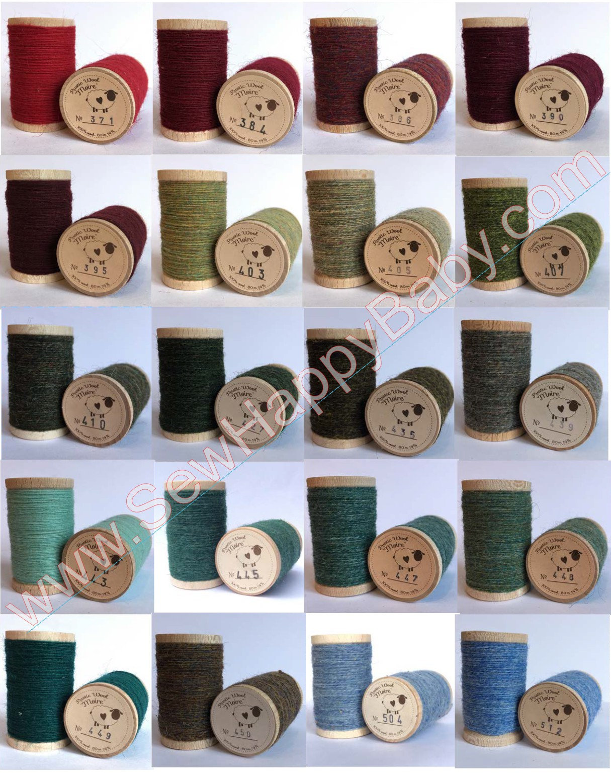 Moire Thread 100% Wool Rustic Thread Embroidery Wool Applique Needle ...