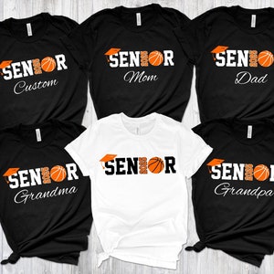 Custom Senior 2025 Basketball Graduation Family Shirts, Senior 2025 Matching T Shirt,  Class Of 2025 Shirt, Family Graduation Shirts