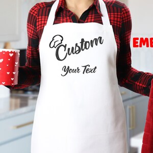 Custom Embroidered Kitchen Aprons, Aprons For Women And Men,Kitchen Chef Aprons, Mothers Day Gift, Birthday Gift For Moms Chef Aprons