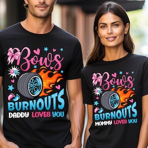 Bows or Burnouts Gender Reveal Shirt, Gender Reveal Ideas,  Gender Reveal Party Shirt, Boy Or Girl Tshirt, Baby Reveal Sweatshirt