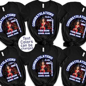 Custom Photo Graduation Shirts, Senior Family Graduation 2025 Matching T Shirt,  Class Of 2025 Shirt, Class of 2025 Family Graduation Shirts