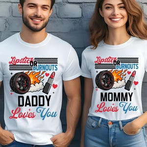 Custom Lipstick or Burnouts Gender Reveal Shirt, Gender Reveal Ideas,  Gender Reveal Party Shirt, Boy Or Girl Tshirt, Baby Reveal Sweatshirt