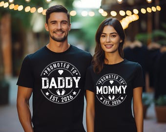 Promoted to Mommy/Daddy T-Shirt -  Pregnancy Announcement Shirt
