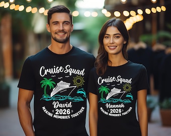 Custom Cruise Squad 2026 Shirts, Cruise Squad Shirt, Family Cruise Shirt, Family Vacation Shirts, Cruise Crew, Making Memories Together