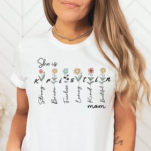 Custom She Is Strong Brave Fearless, Loving Kind  Beautiful Mom Shirts, Mother&#39;s Day Shirt, Mother&#39;s Day Gift, Gift For Mom, Gift For Her