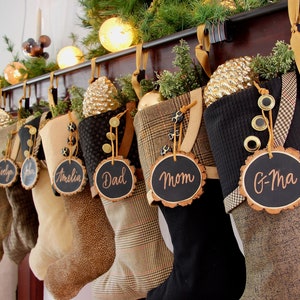 Rich and Sophisticated Brown, Gold & Black Christmas Stockings Shipping Included image 2