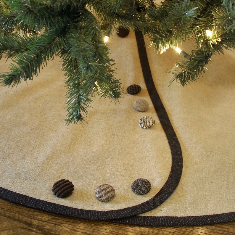 Linen Christmas Tree Skirt 