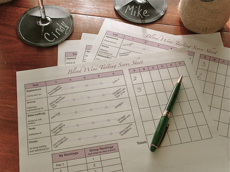 Wine Tasting Party Scorecards, set of 4 image 4