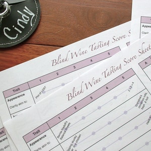 Wine Tasting Party Scorecards, set of 4 image 1