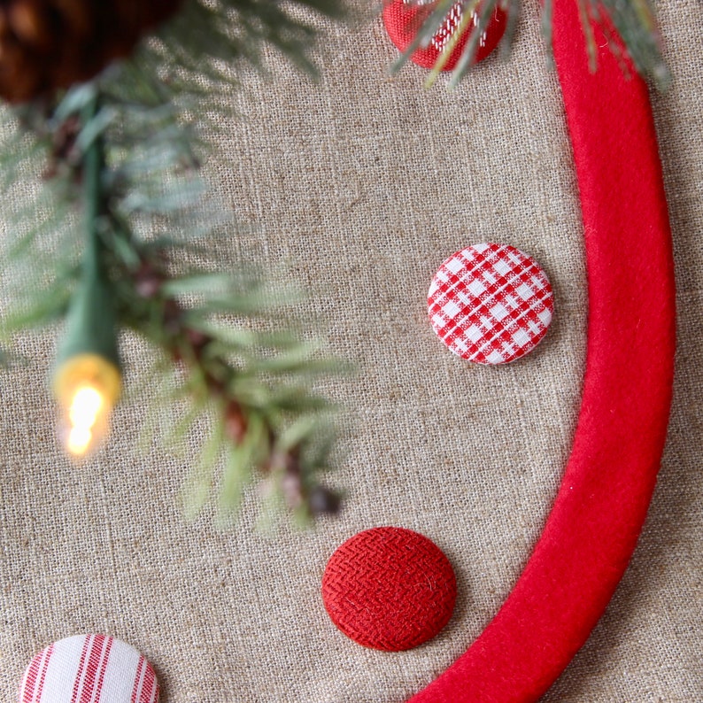 JANUARY Shipping LINEN Pencil Christmas Tree Skirt Etsy