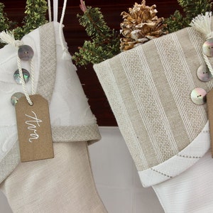 White Cottage Christmas Stockings Shipping Included image 7