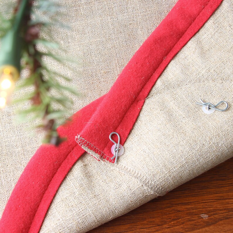 LINEN Pencil Christmas Tree Skirt Tabletop Christmas Tree Etsy