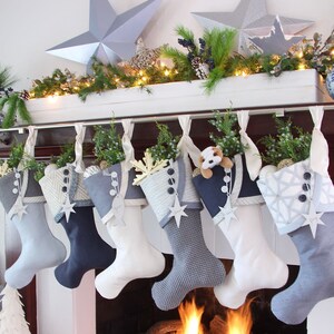 Christmas Stockings for Lovers of Blue & White and Chrismukkah Families — Shipping Included!