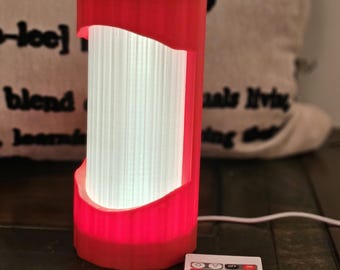 3D Printed LED Lamp with Remote Control – Modern Ambient Night Light