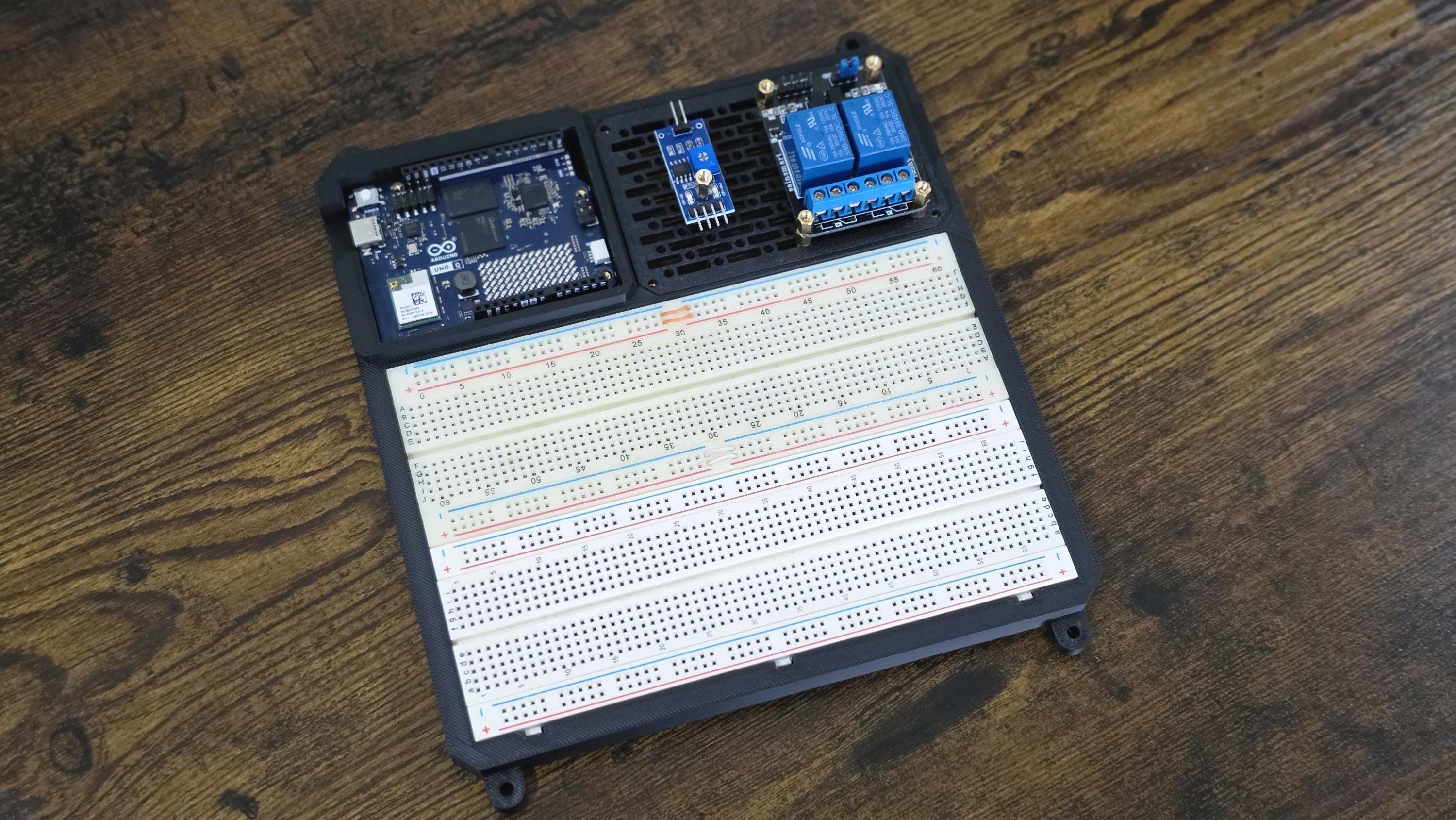 3D Printed Arduino UNO Project Base – Dual Breadboard Holder, Grid ...