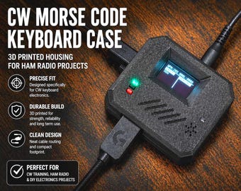 3D Printed CW Morse Code Keyboard Case for Ham Radio Trainer Interface
